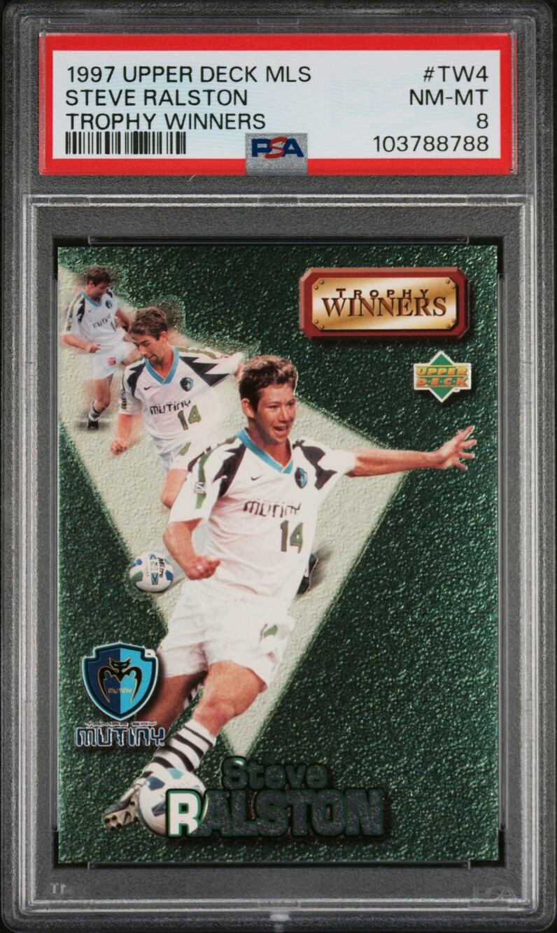 1997 Upper Deck MLS Trophy Winners #TW4 Steve Ralston PSA 8 Tampa Bay Mutiny RC